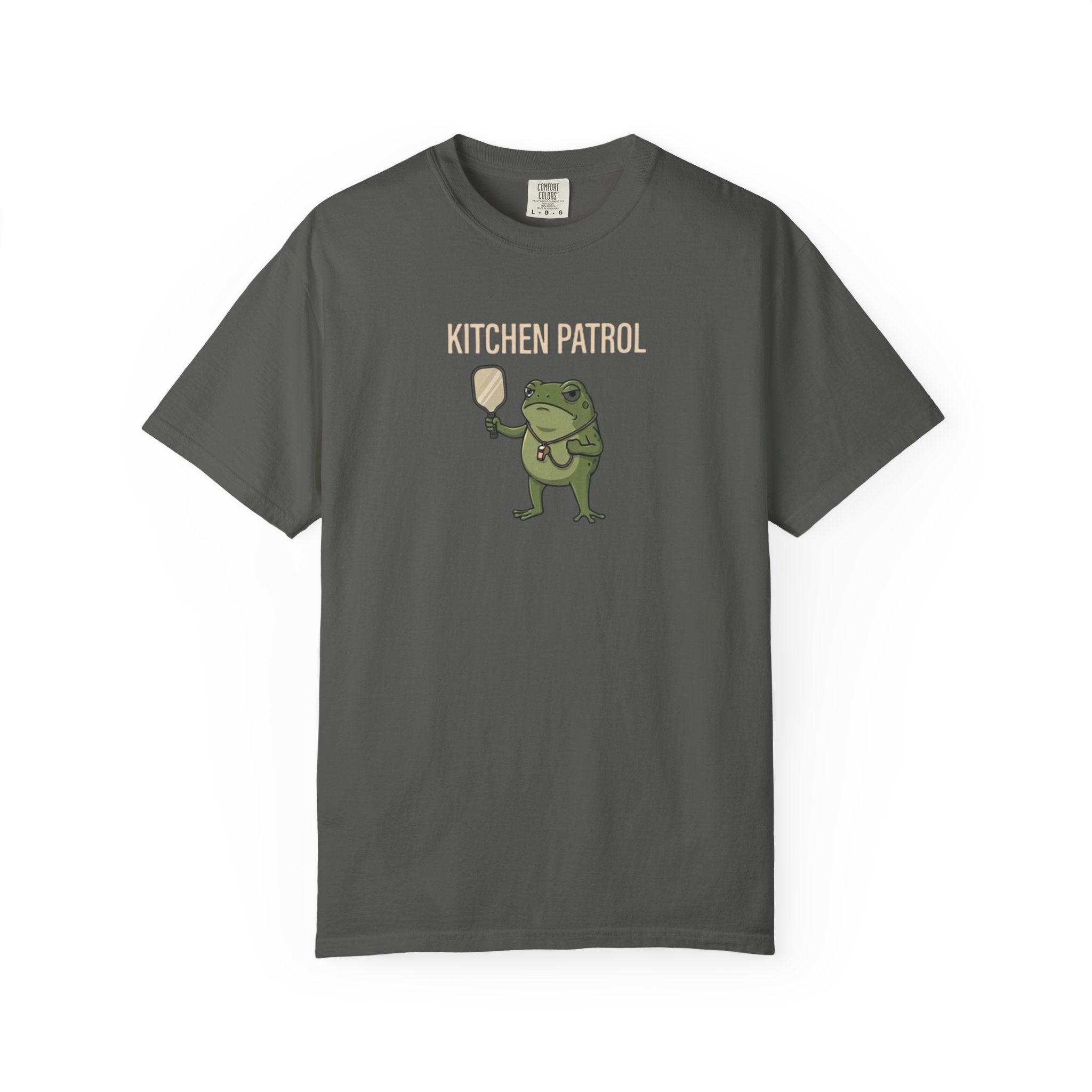 Kitchen Patrol Frog Pickleball t-shirt in Pepper