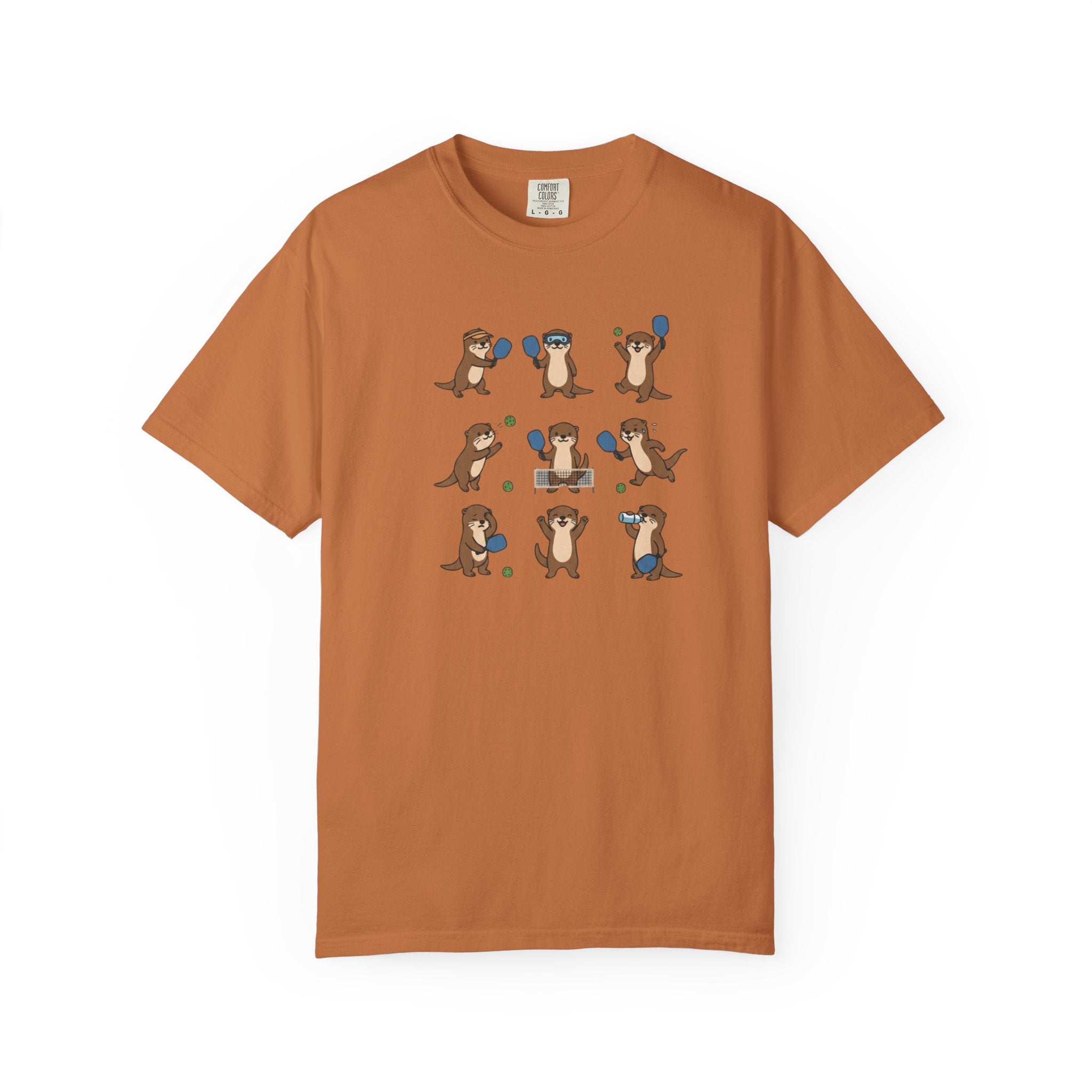Cute Otter Pickleball t-shirt in Yam