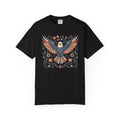 Patriotic Eagle Shirt, Folk Art American Flag Eagle Tee, Vintage 4th of July Floral Graphic Shirt, Independence Day Red White Blue USA Tee