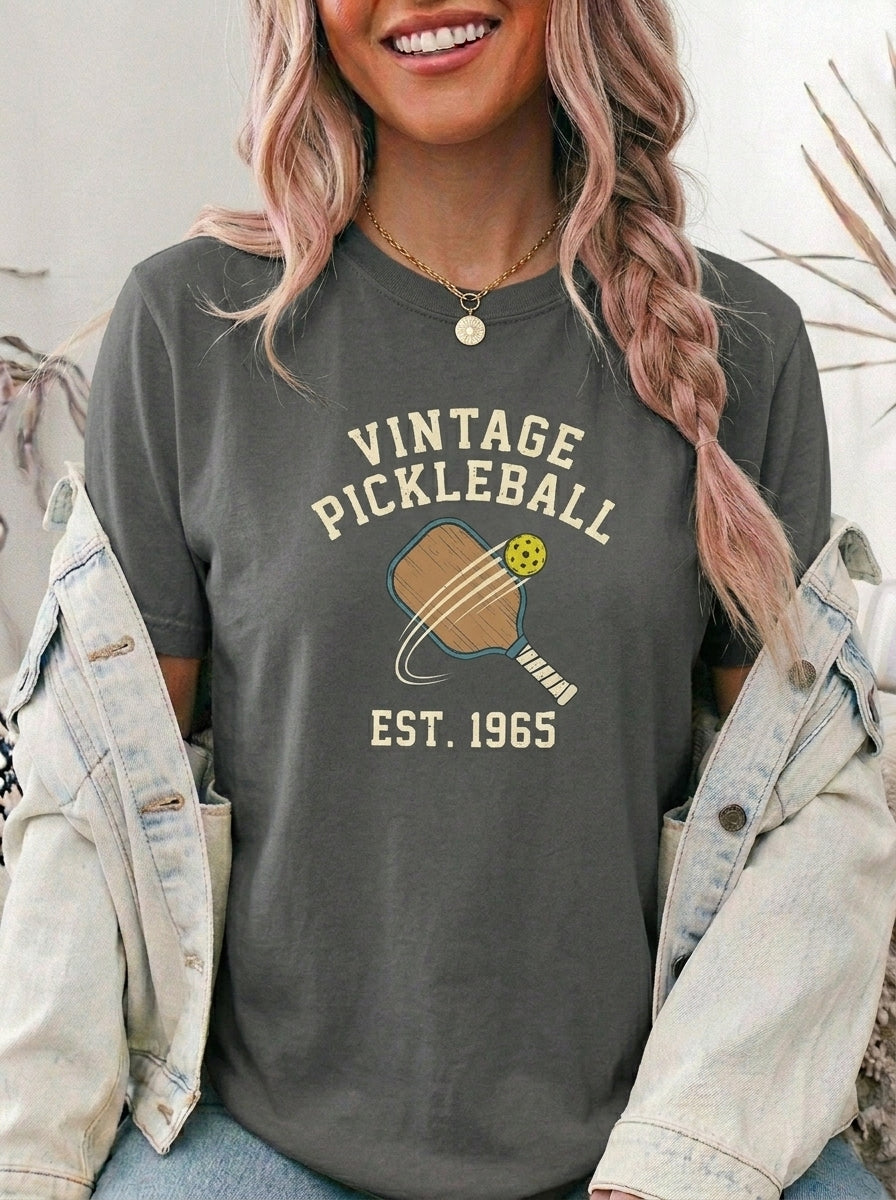 Vintage Pickleball t-shirt in Pepper