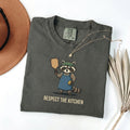Respect The Kitchen Raccoon Pickleball t-shirt in Pepper