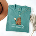 Keep It In The Kitchen Capybara Pickleball t-shirt in Seafoam