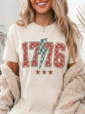 Vintage Patriotic American USA 1776 T-Shirt, Independence Day Red White Blue Unisex Graphic Tee