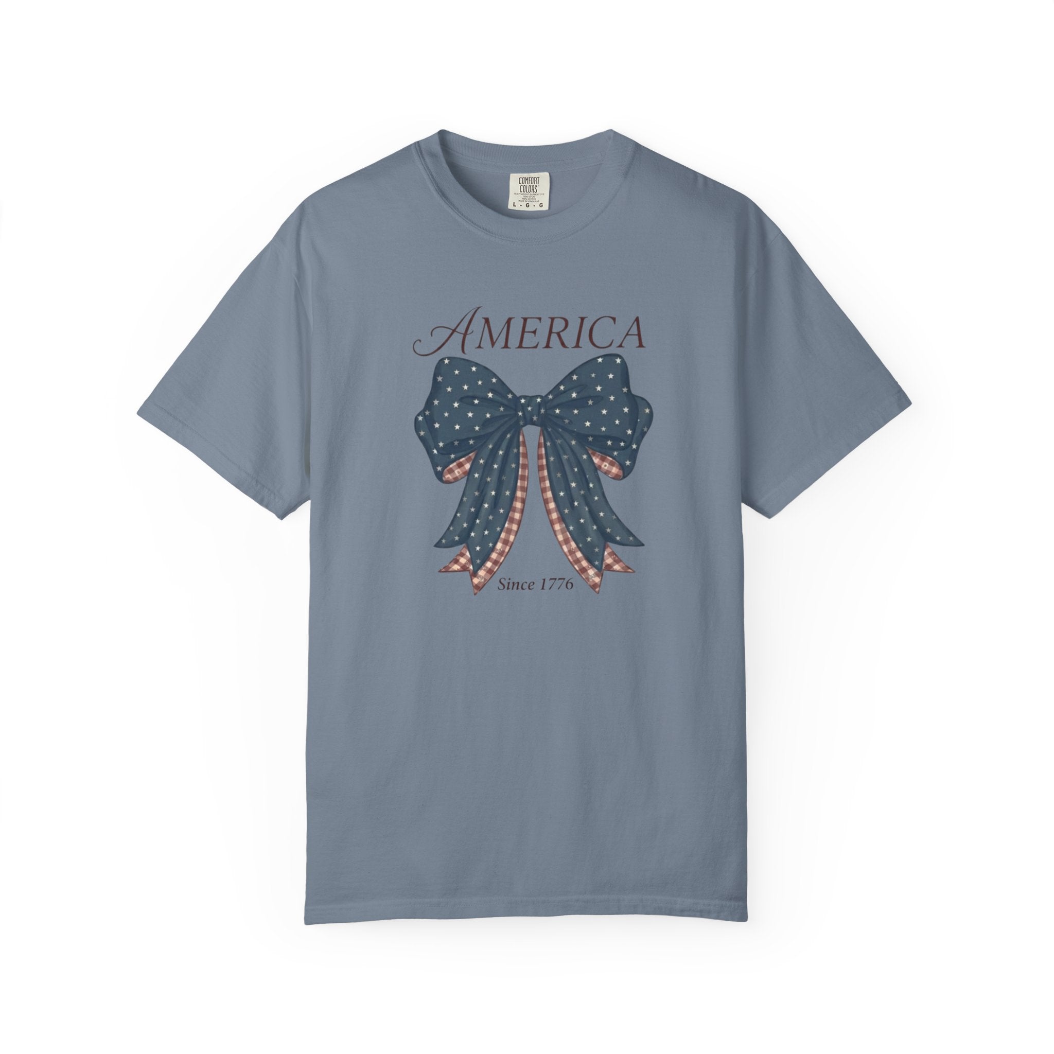 America Coquette Star Bow t-shirt in Blue Jean