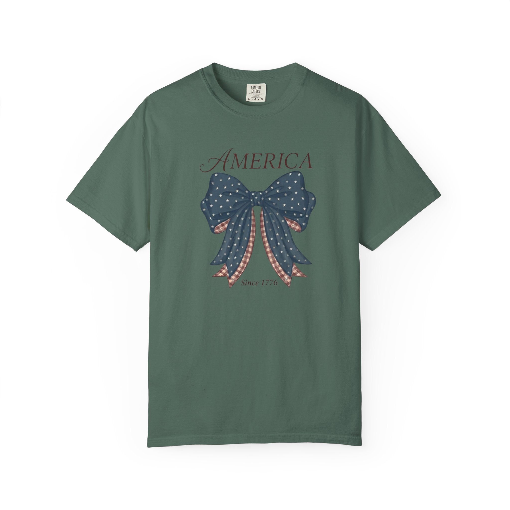America Coquette Star Bow t-shirt in Blue Spruce