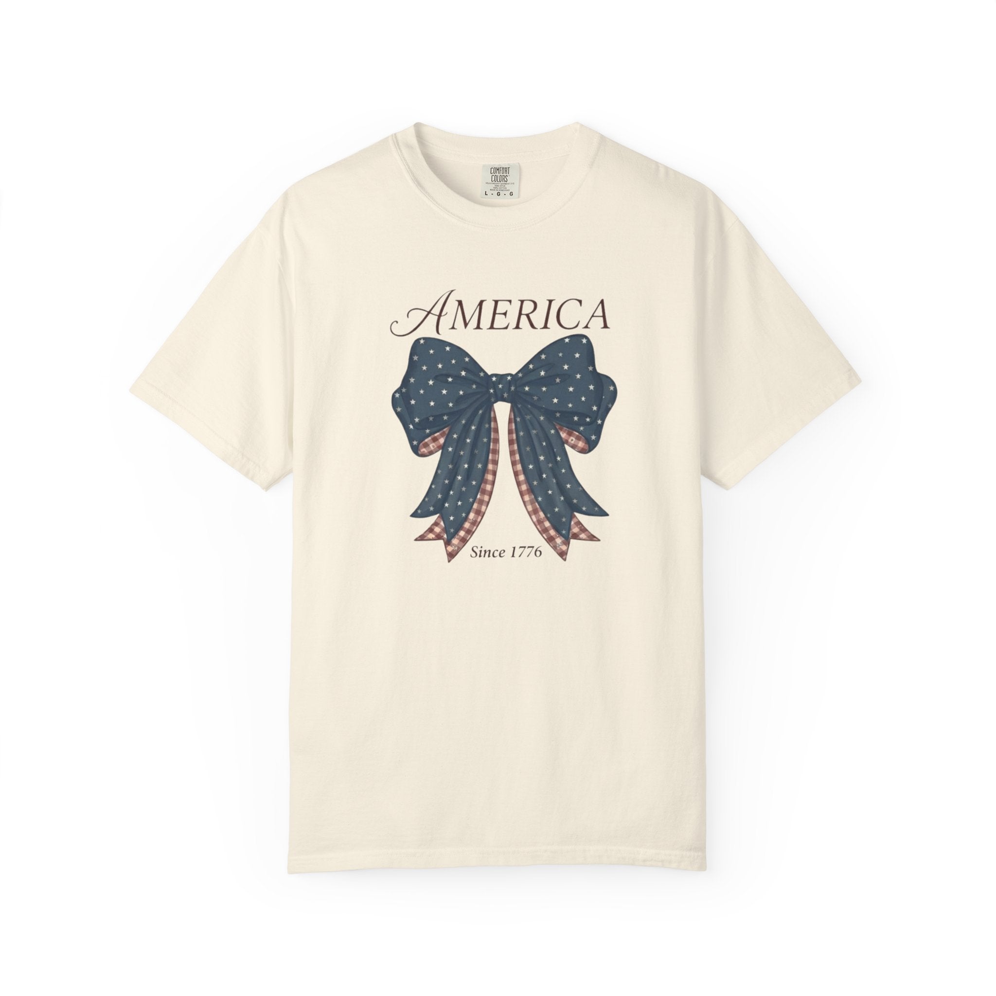 America Coquette Star Bow t-shirt in Ivory