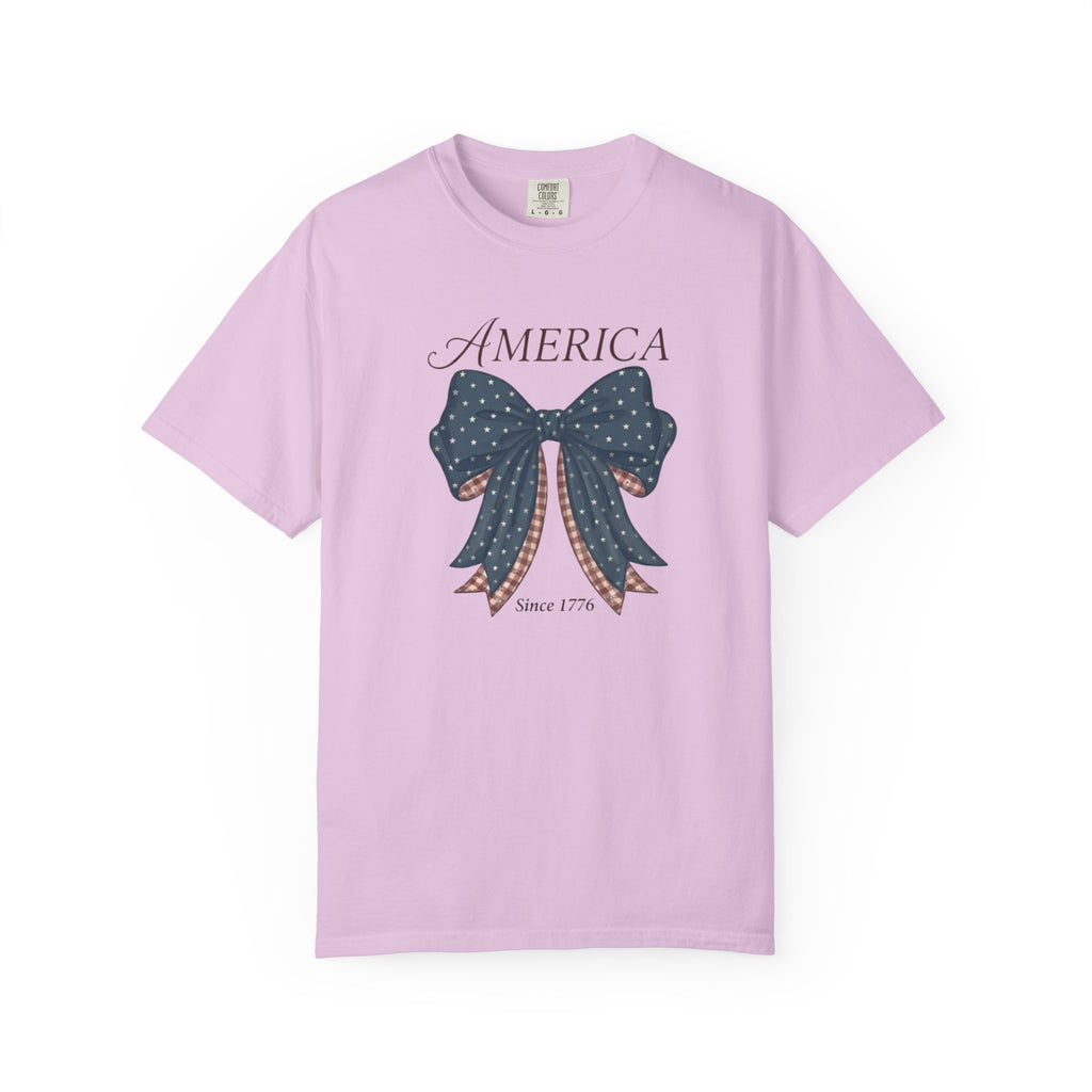 America Coquette Star Bow t-shirt in Orchid