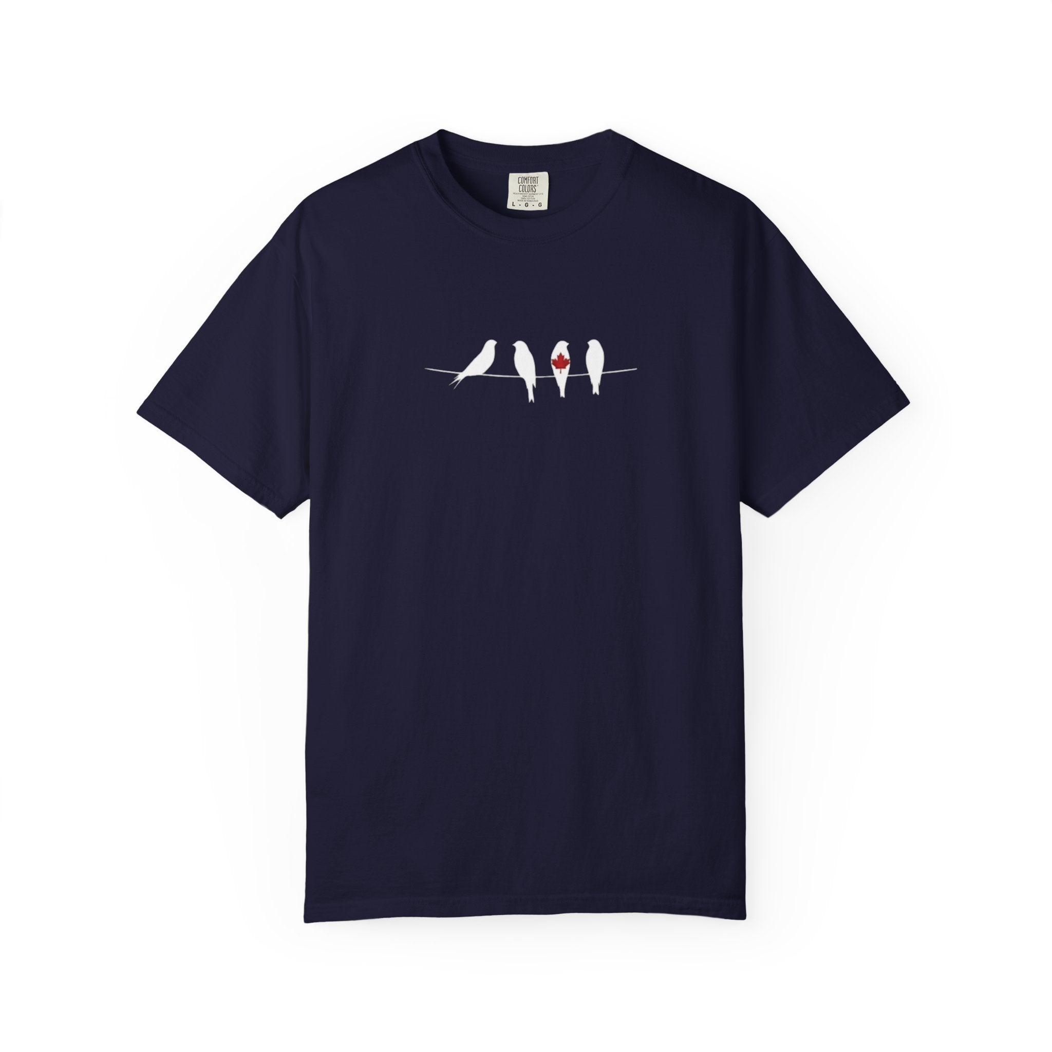 Canada Day Birds and Maple Leaf t-shirt in True Navy