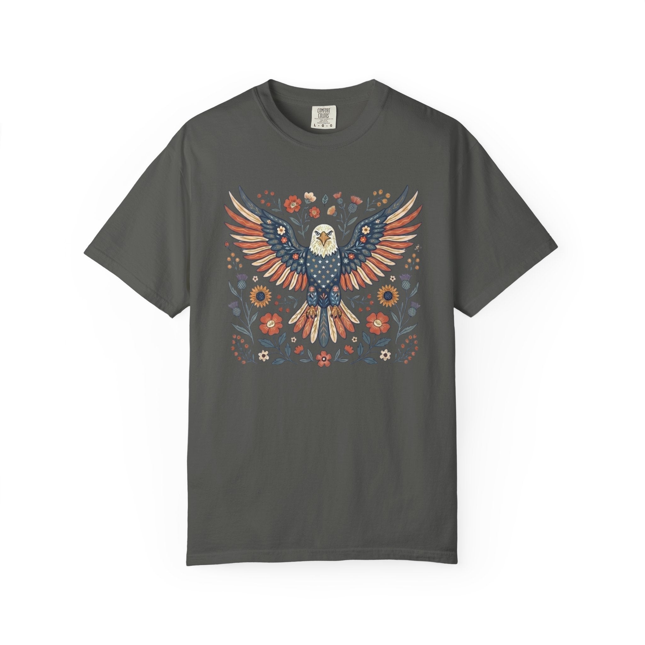 Folk-Art American Eagle t-shirt in Pepper