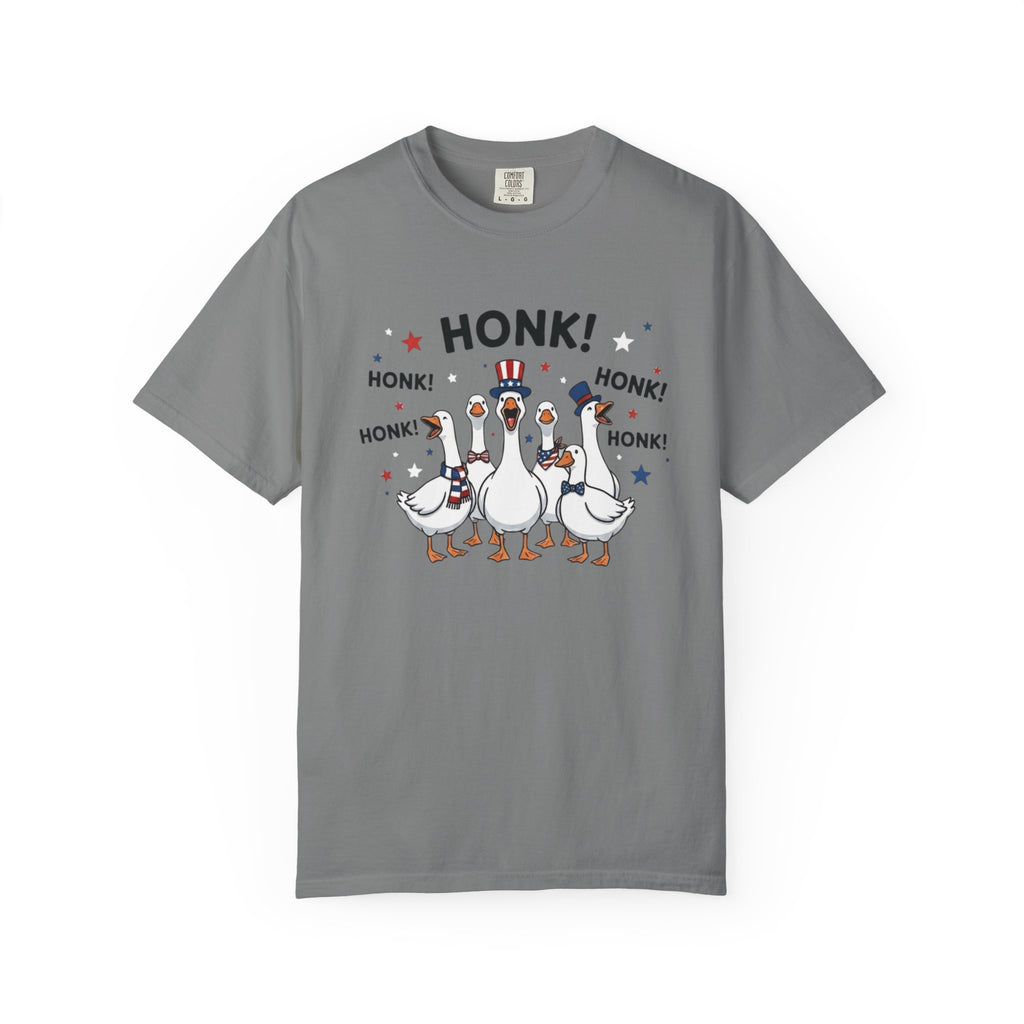 Funny Honk Geese t-shirt in Grey