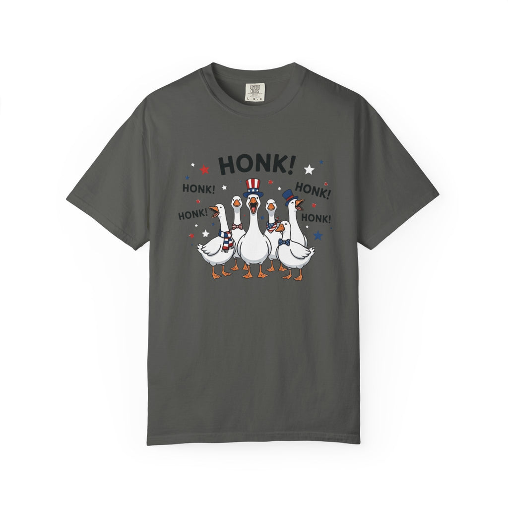 Funny Honk Geese t-shirt in Pepper