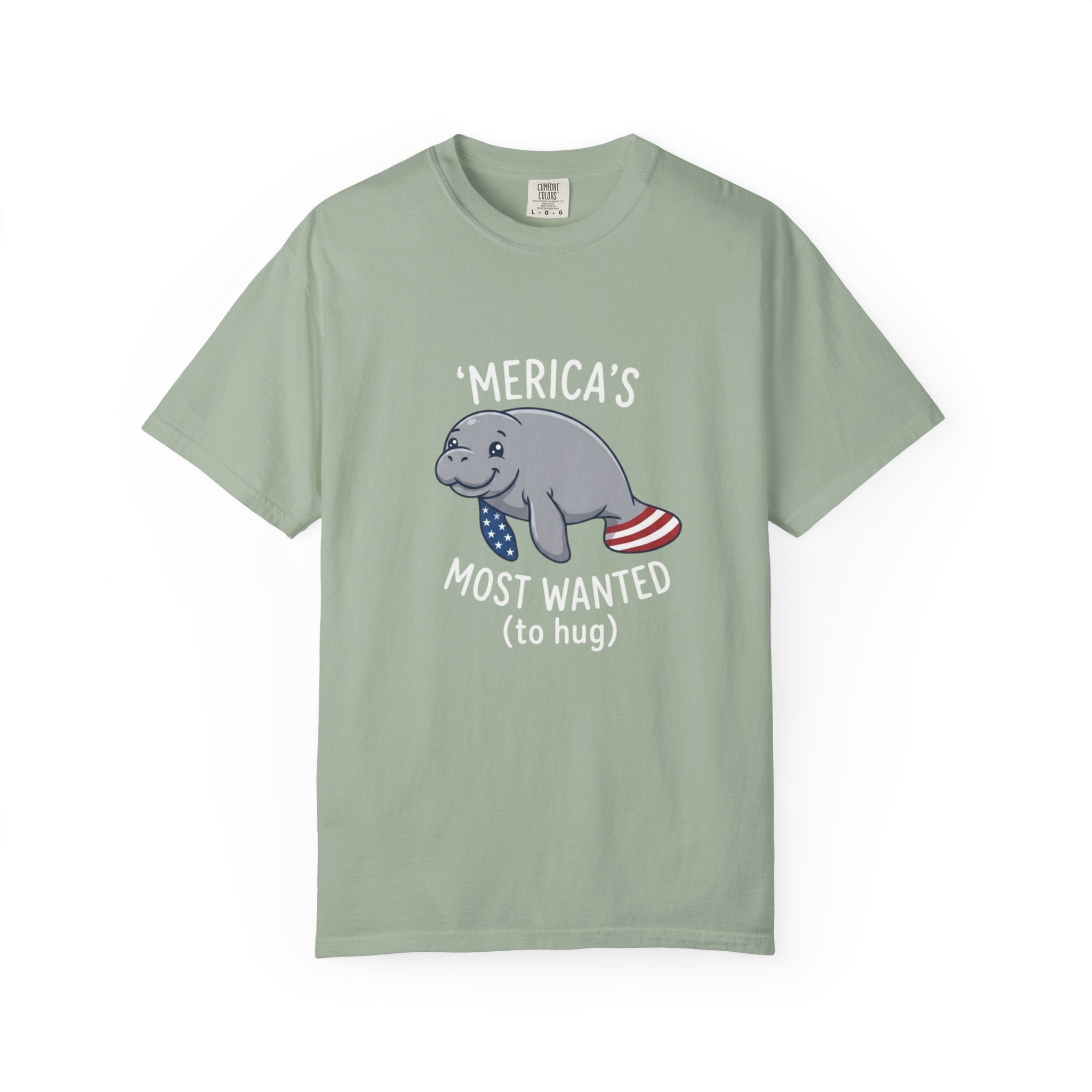 Funny Patriotic Manatee Merica t-shirt in Bay
