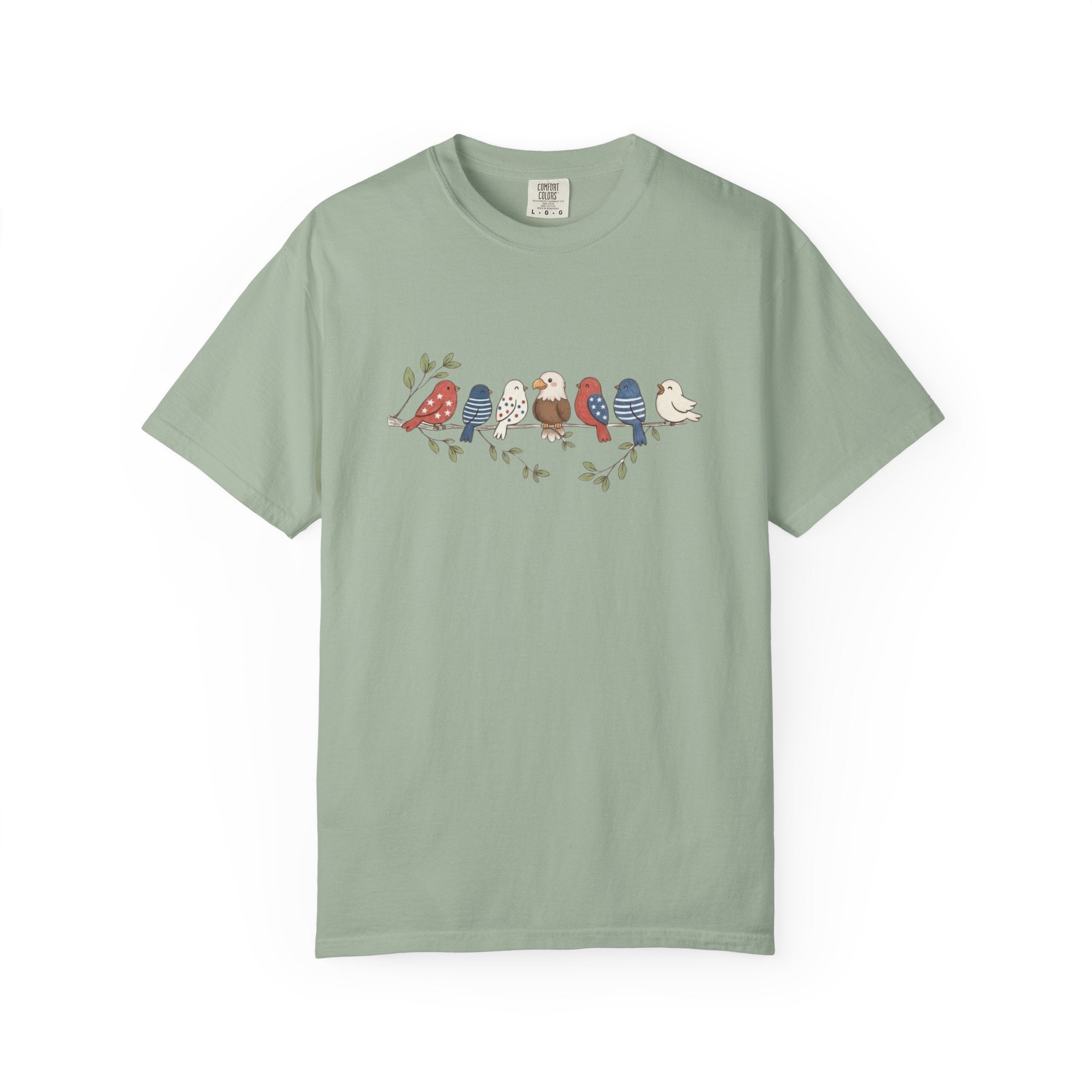 Patriotic Songbirds and Eagle t-shirt in Bay