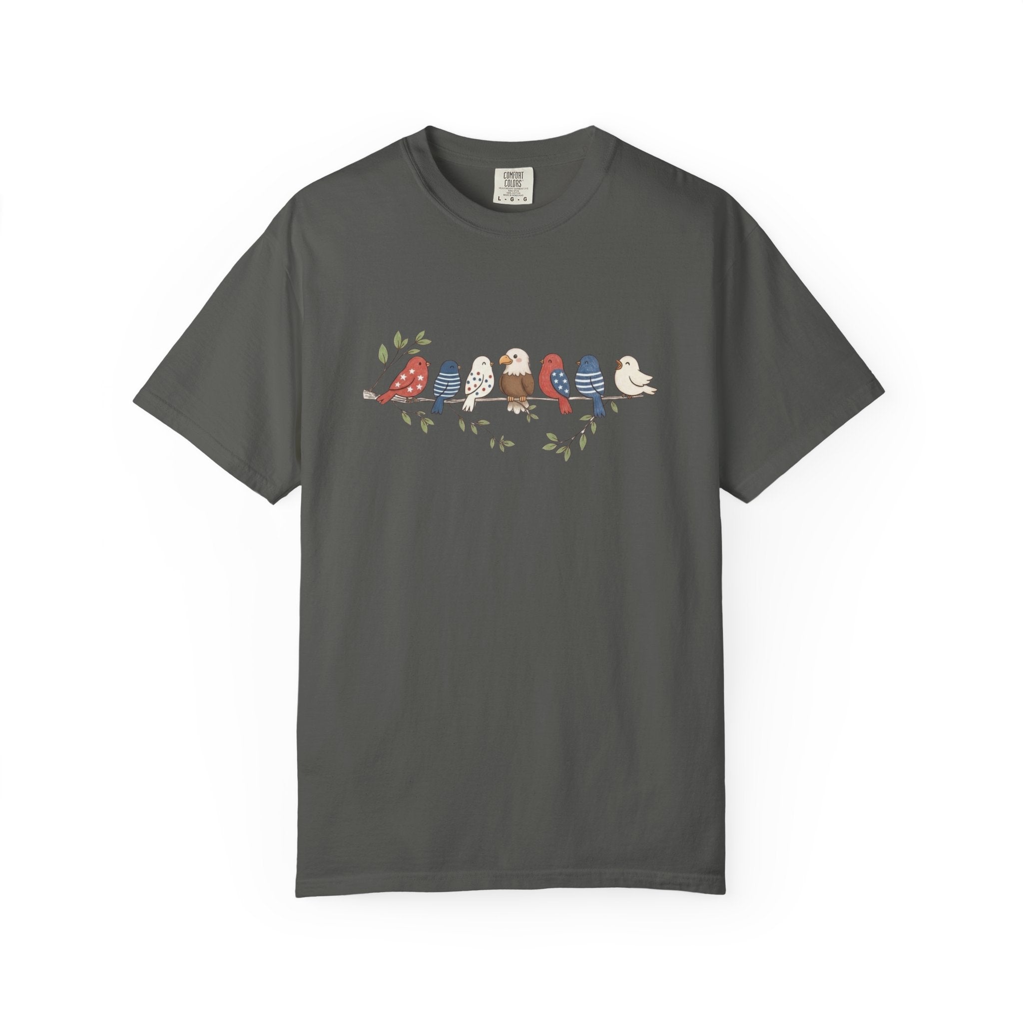 Patriotic Songbirds and Eagle t-shirt in Pepper