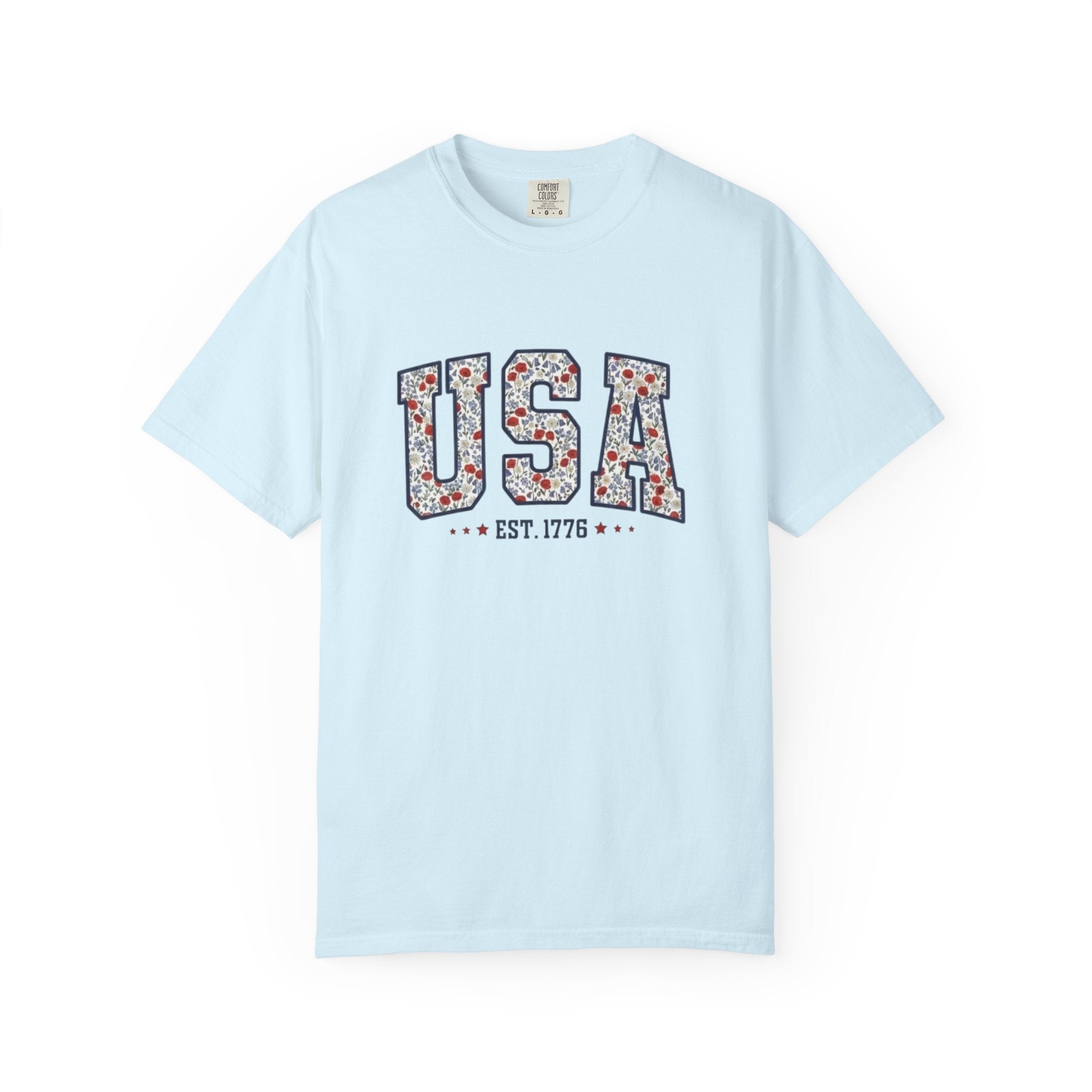 Vintage Wildflower USA 1776 t-shirt in Chambray