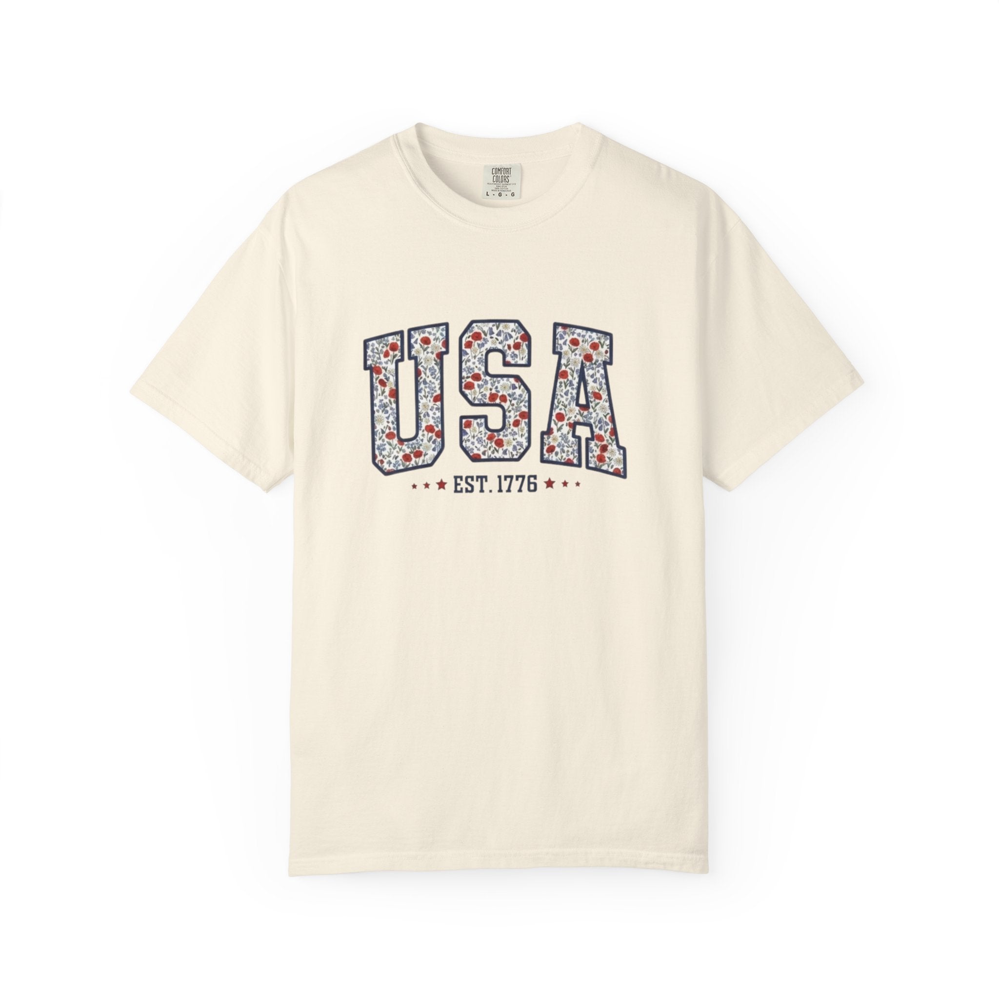 Vintage Wildflower USA 1776 t-shirt in Ivory